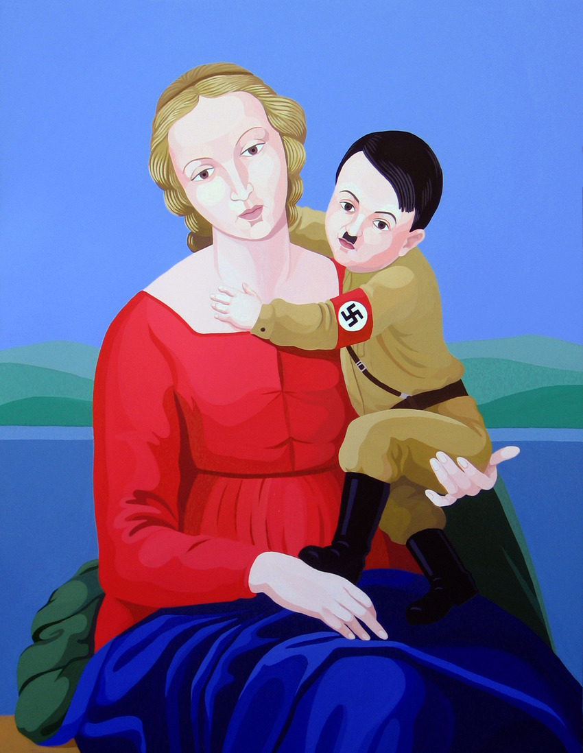 Giuseppe Veneziano - La Madonna del Terzo Reich - 2009 - acrilico su tela cm 130x100